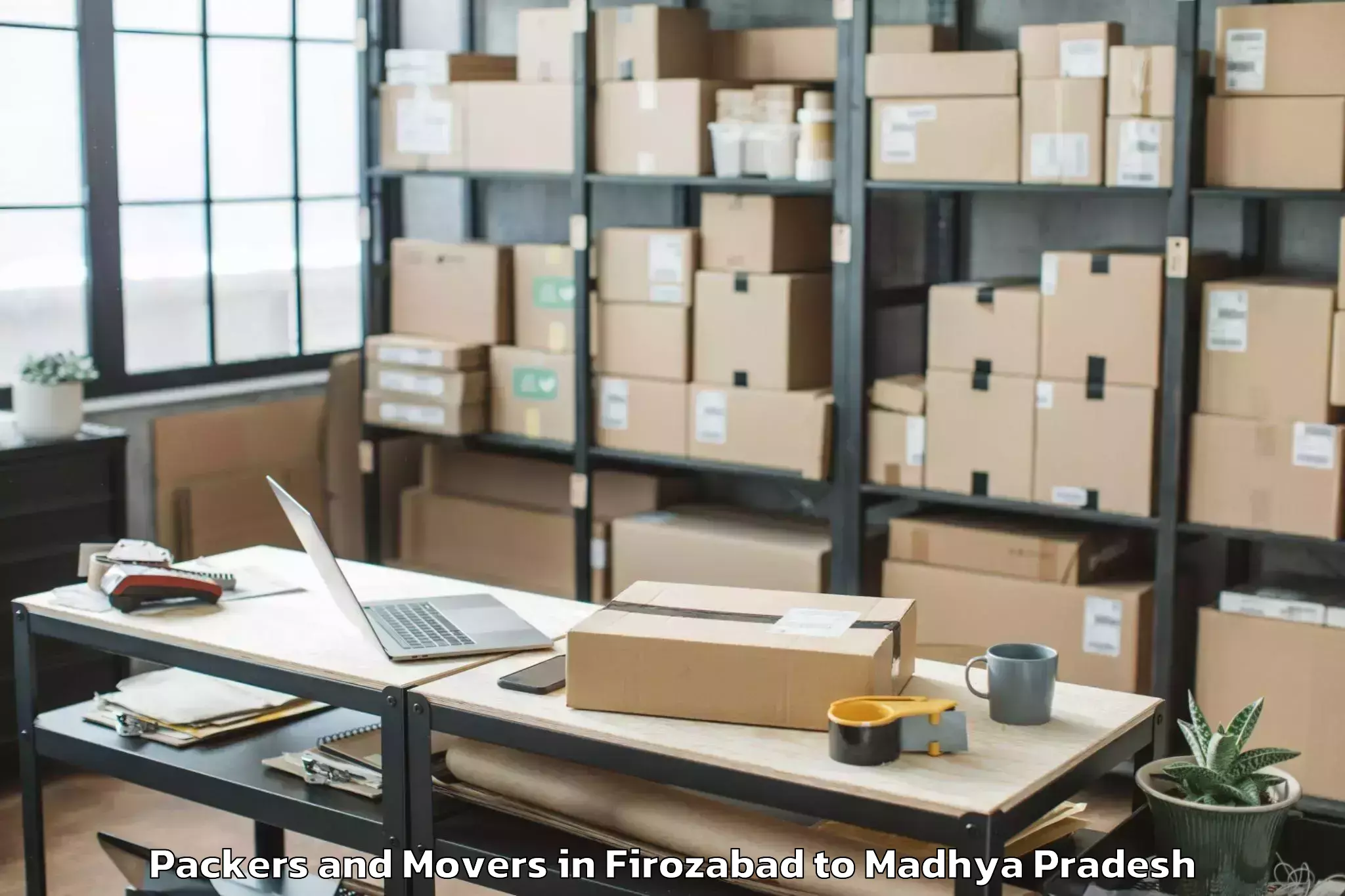 Affordable Firozabad to Kutauli Packers And Movers